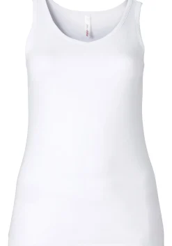 Longtop in Rippqualität, mit weitem Ausschnitt