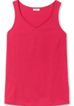 Longtop in Rippqualität, mit weitem Ausschnitt