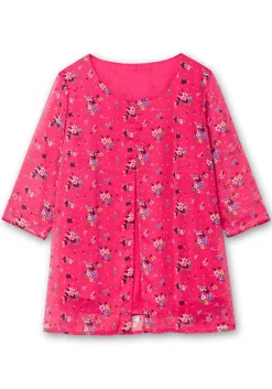 Longtunika im Lagenlook, mit Blumenprint