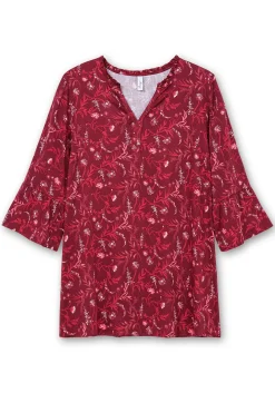 Longtunika mit Volants an den 3/4-Ärmeln