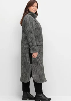 Mantel im Cargo-Stil, mit Stehkragen und Tunnelzug