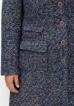 Mantel in Bouclé-Optik, in leicht taillierter Form