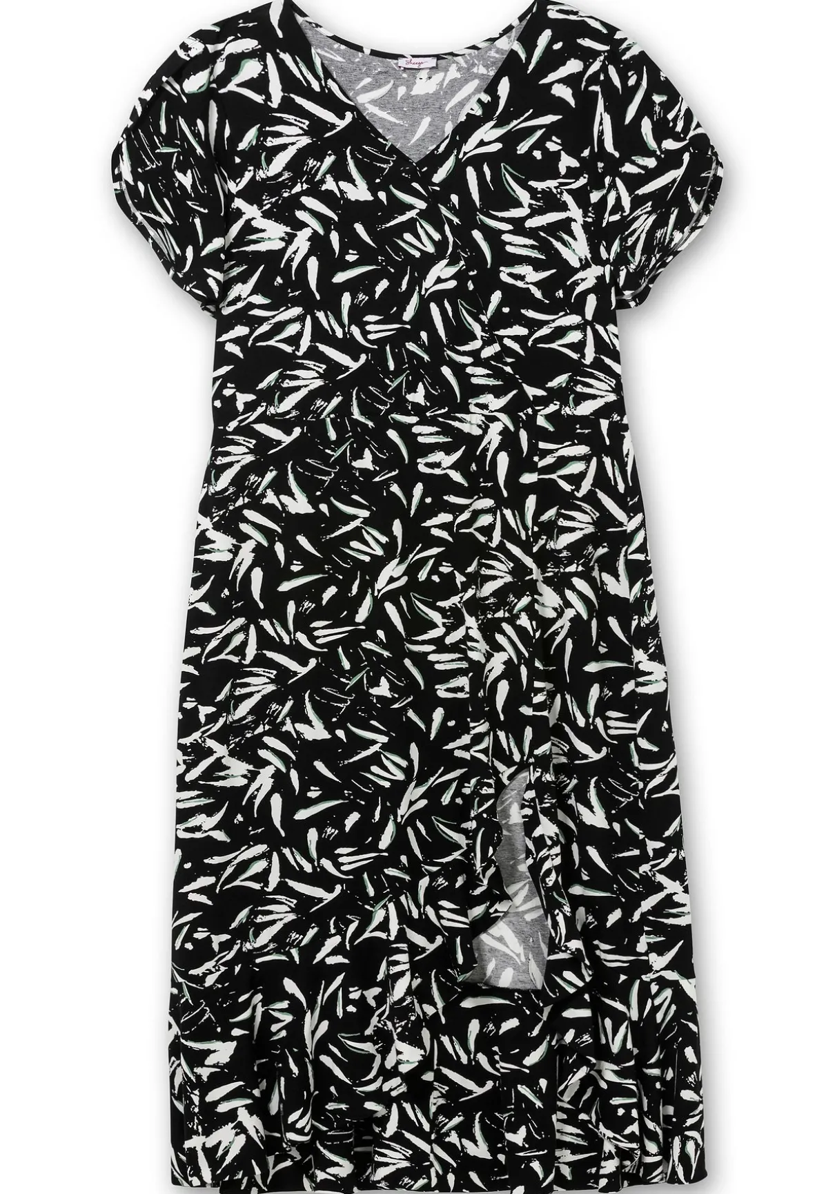 Maxikleid in Wickeloptik, mit hohem Schlitz