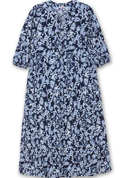 Maxikleid mit floralem Druck und gestuftem Rock