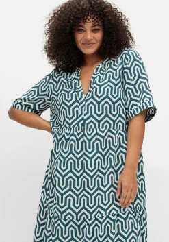 Maxikleid mit grafischem Alloverprint