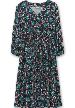 Maxikleid mit Paisleyprint und Taillen-Smokbund