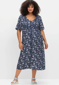 Midikleid aus Viskose, mit Blümchenprint