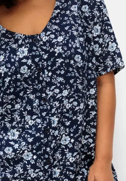 Midikleid aus Viskose, mit Blümchenprint