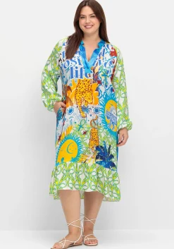 Midikleid im Multicolor-Mustermix