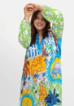 Midikleid im Multicolor-Mustermix