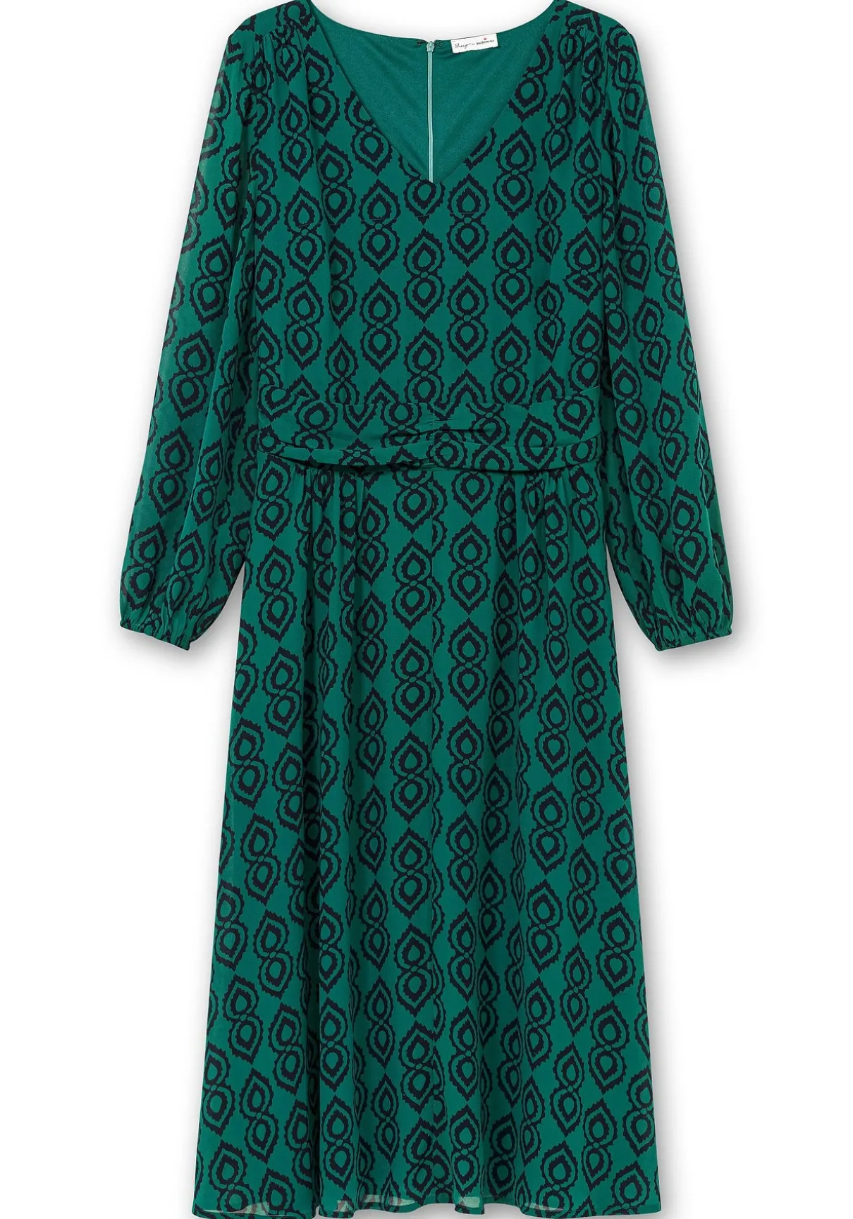 Midikleid mit Grafikdruck, aus Georgette