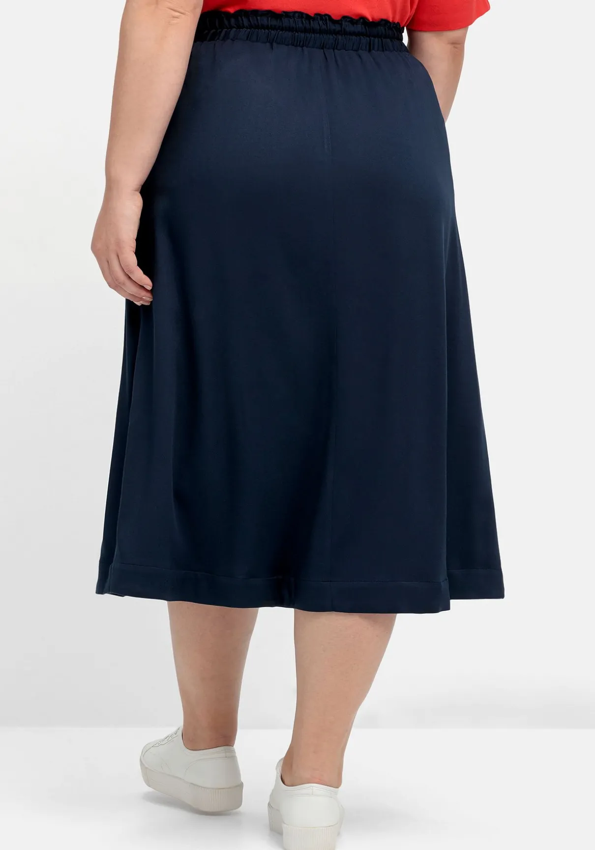 Midirock in A-Linie, mit Tunnelzugbund und Seitentaschen