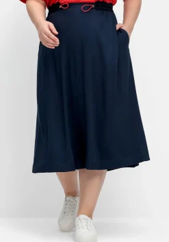 Midirock in A-Linie, mit Tunnelzugbund und Seitentaschen