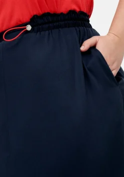 Midirock in A-Linie, mit Tunnelzugbund und Seitentaschen