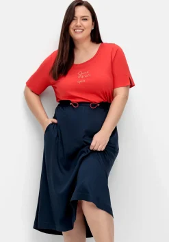 Midirock in A-Linie, mit Tunnelzugbund und Seitentaschen