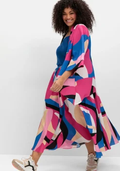 Midirock mit Grafikprint und Gummibund