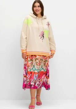 Midirock mit Multicolorprint und Gummizugbund