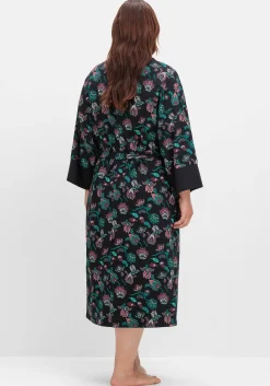 Morgenmantel mit Bindegürtel und seitlichen Taschen