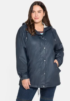 Outdoorjacke mit Jerseyfutter, wasserabweisend