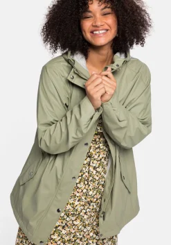 Outdoorjacke mit Jerseyfutter, wasserabweisend