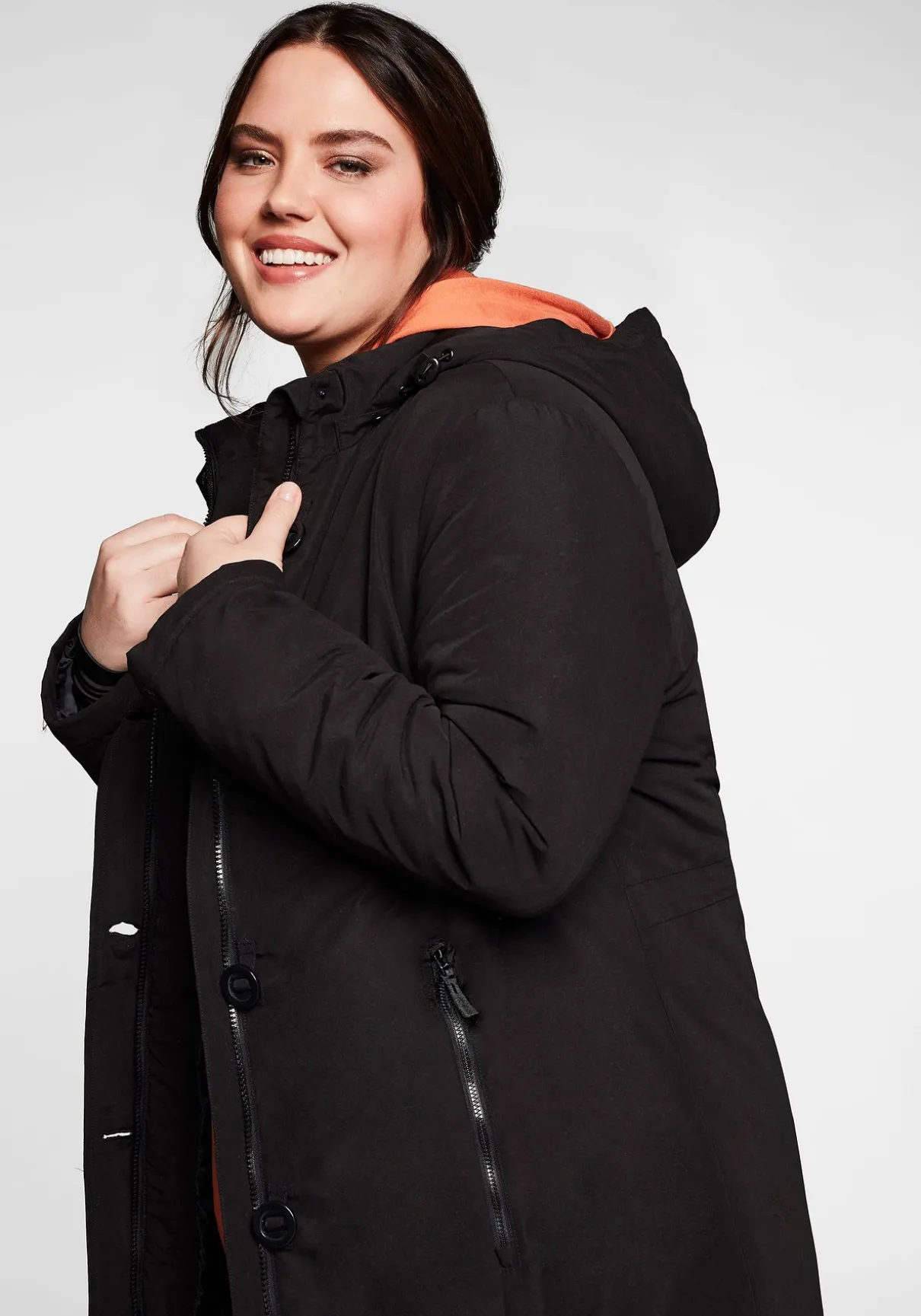 Outdoormantel mit gesteppter Innenseite