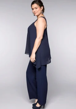 Overall im Lagenlook mit Fledermausärmel