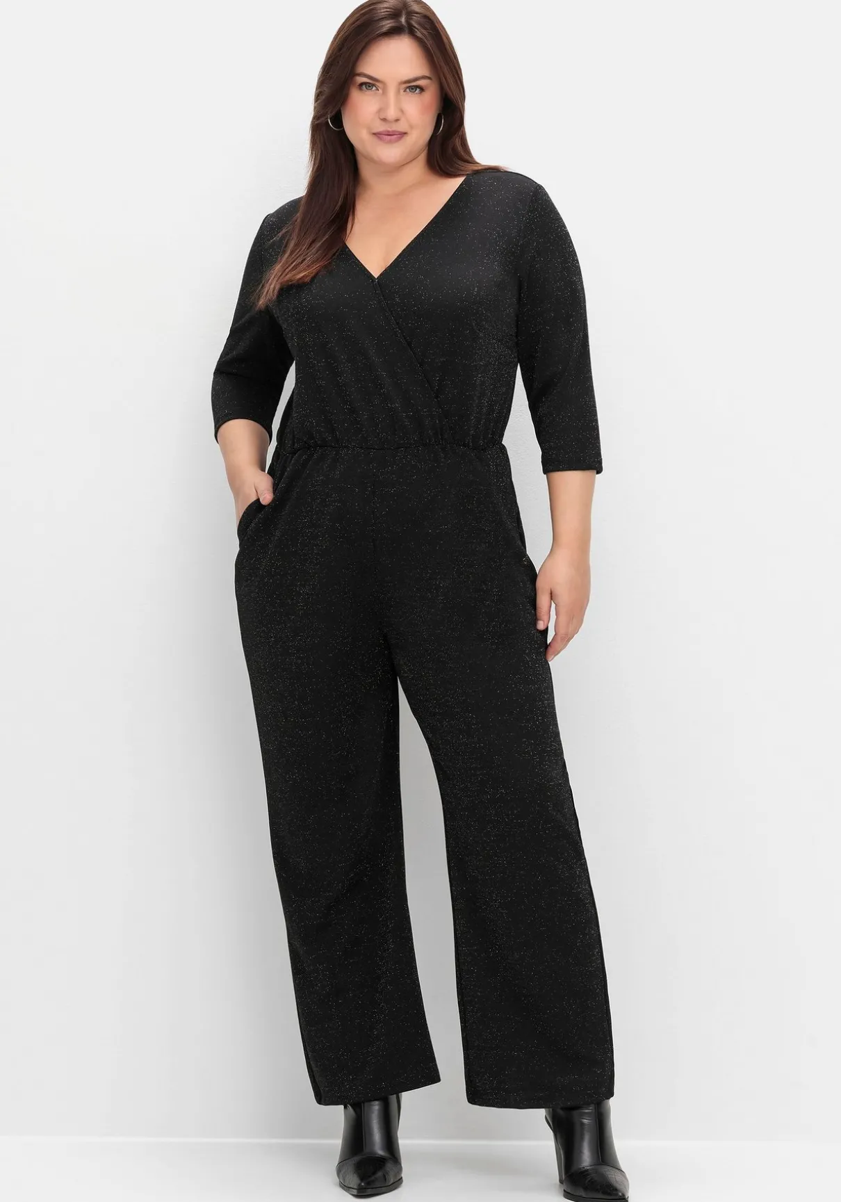 Overall in Wickeloptik, mit Glitzergarn