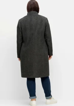 Oversized-Mantel mit Stehkragen, in flauschiger Qualität