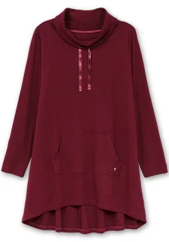Oversize-Longshirt mit weitem Kragen und Tunnelzug