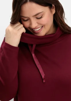 Oversize-Longshirt mit weitem Kragen und Tunnelzug