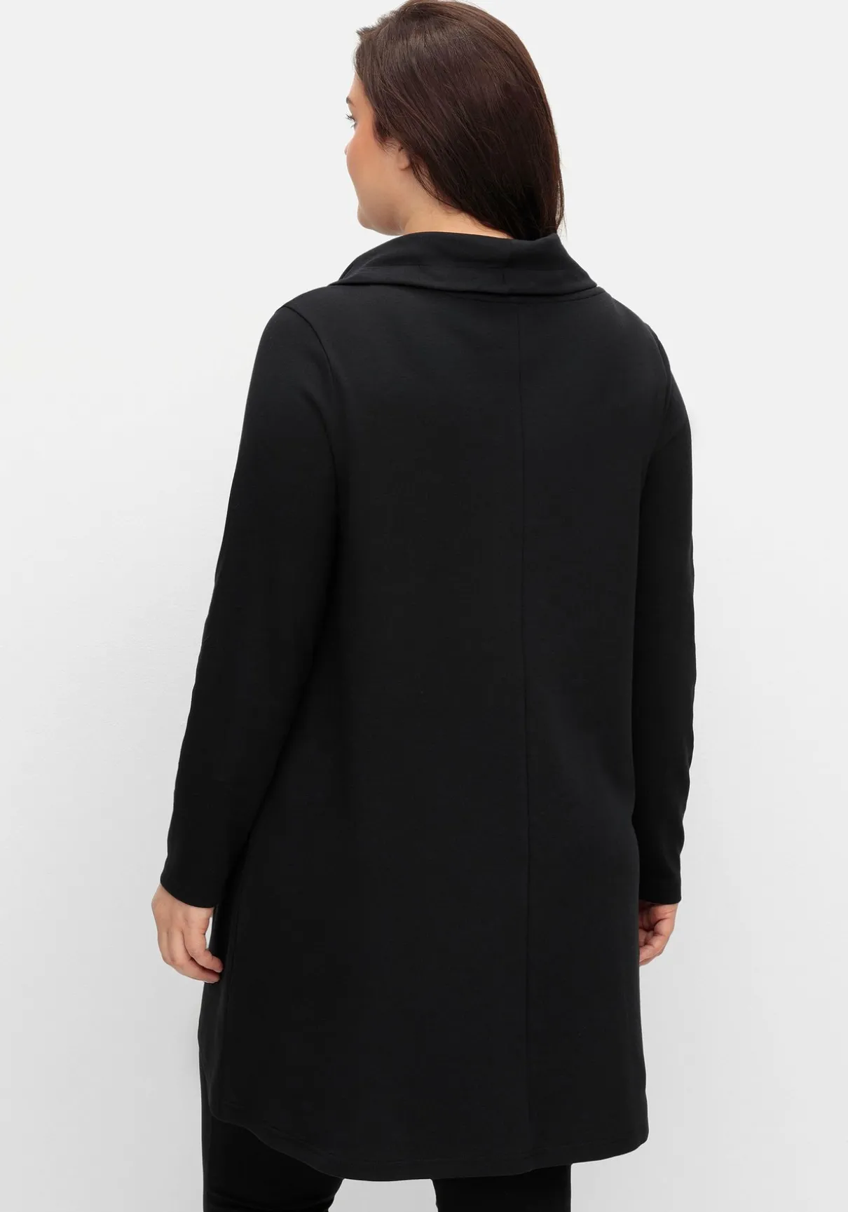 Oversize-Longshirt mit weitem Kragen und Tunnelzug