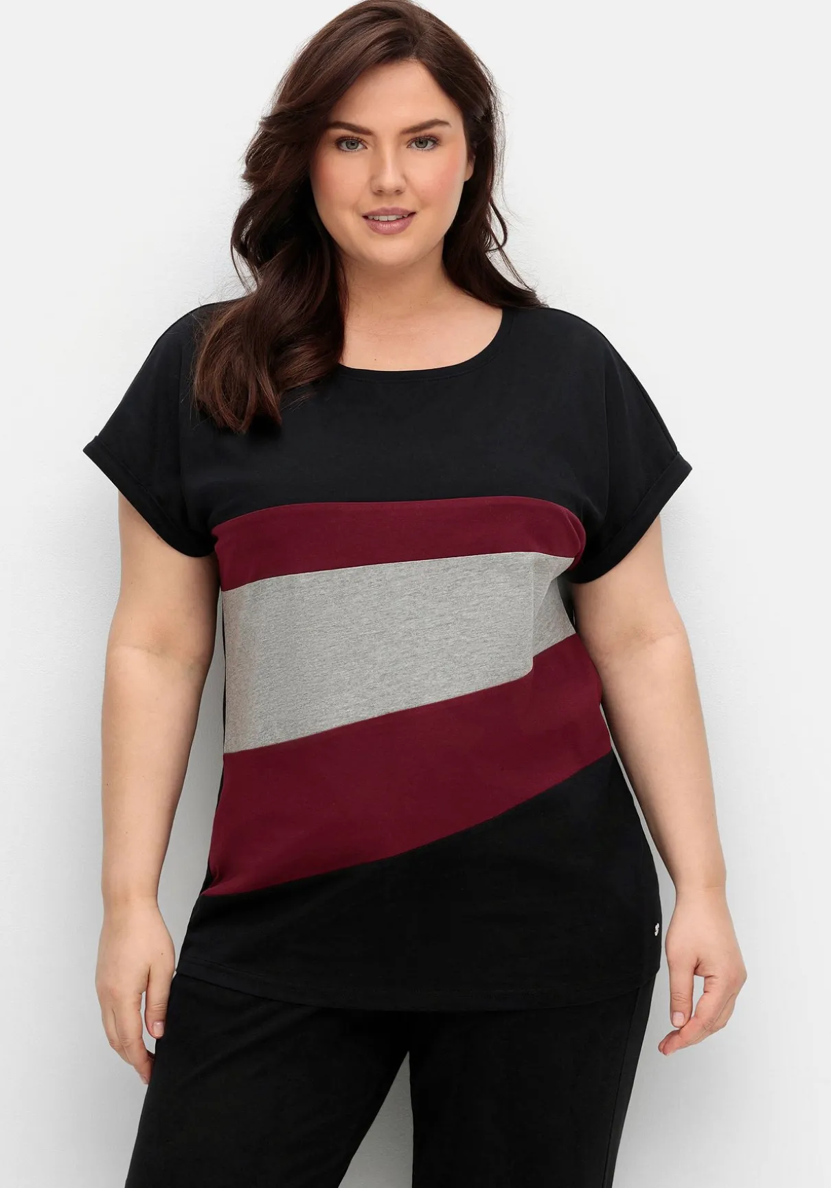 Oversize-Shirt in Colourblocking-Optik