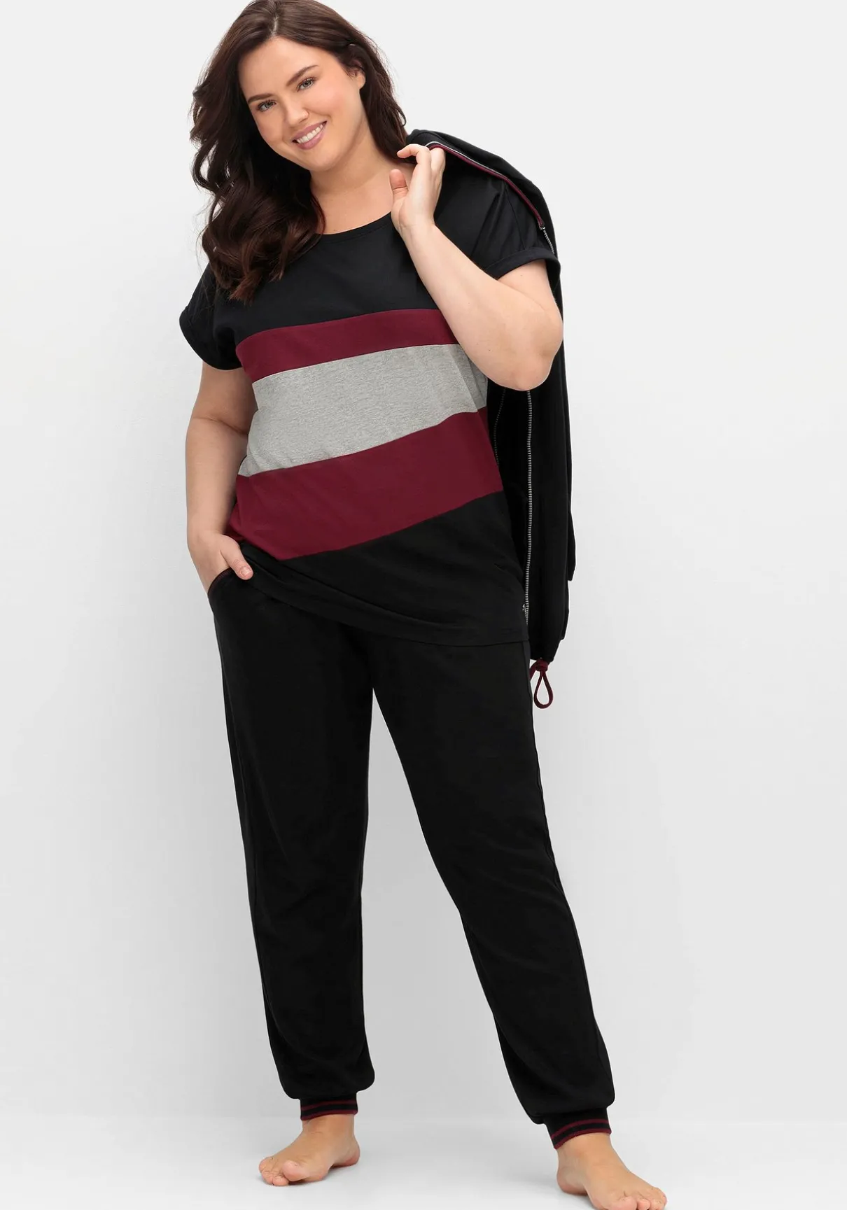 Oversize-Shirt in Colourblocking-Optik