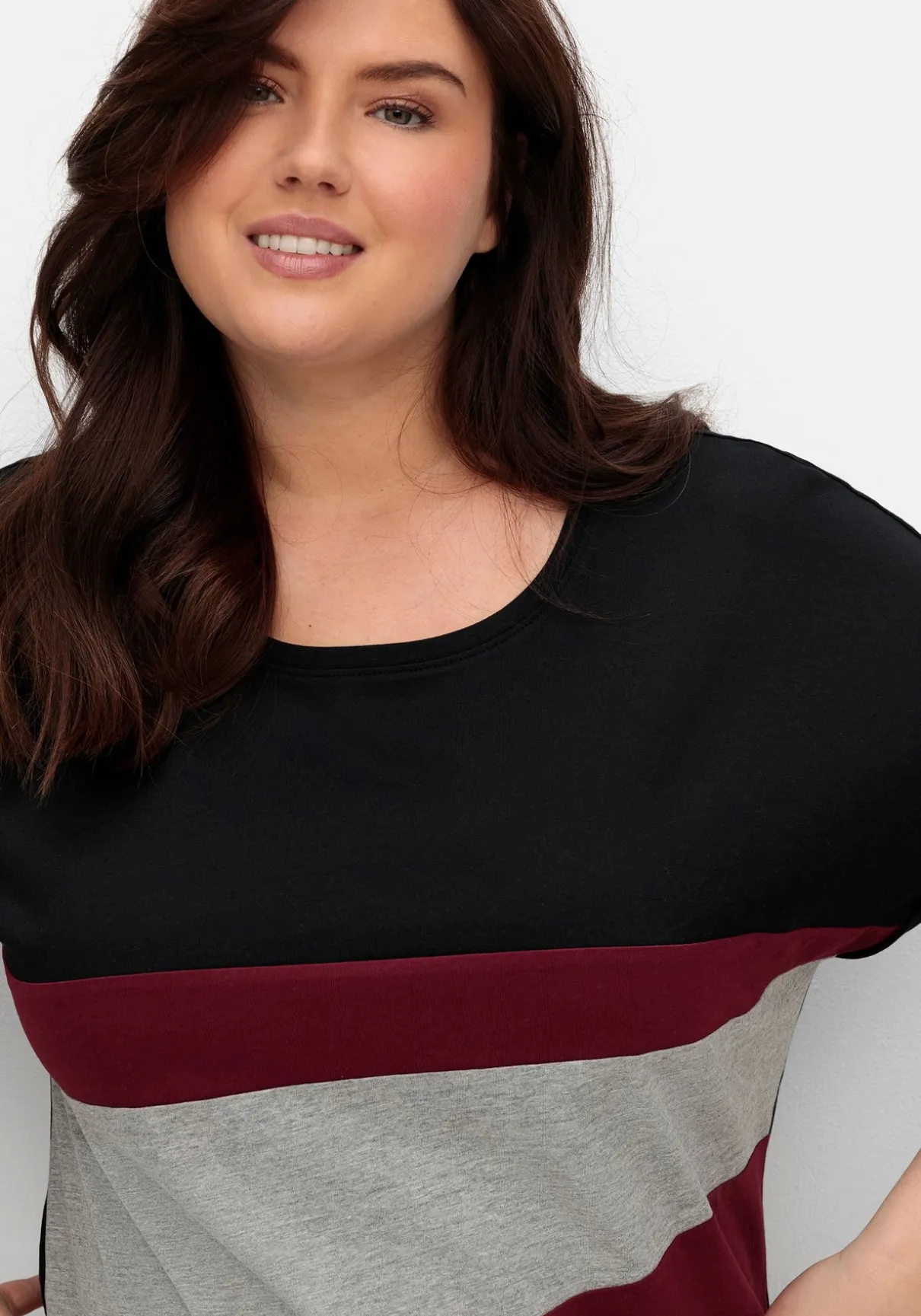 Oversize-Shirt in Colourblocking-Optik