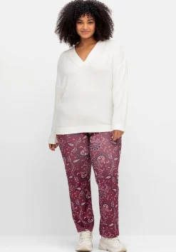 Oversize-Sweatshirt mit Stickerei hinten