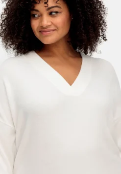 Oversize-Sweatshirt mit Stickerei hinten