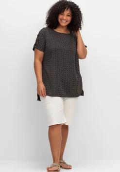 Oversize-Tunika mit Cut-outs an den Ärmeln