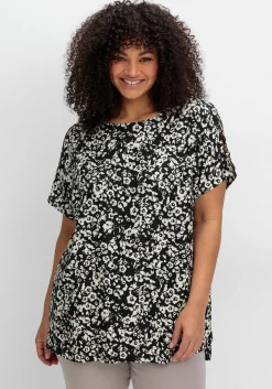 Oversize-Tunika mit Cut-outs an den Ärmeln