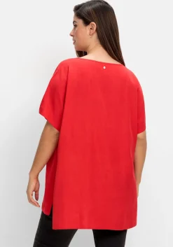 Oversize-Tunika mit geschlitztem Ärmel