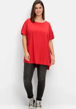 Oversize-Tunika mit geschlitztem Ärmel