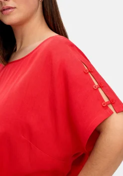 Oversize-Tunika mit geschlitztem Ärmel