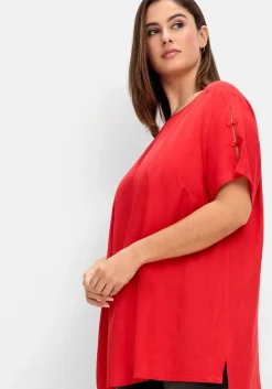 Oversize-Tunika mit geschlitztem Ärmel