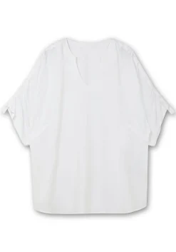 Oversize-Tunika mit Raffung an den Ärmeln