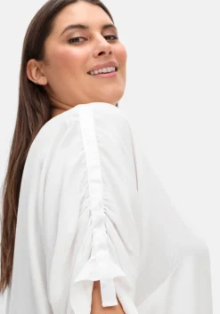 Oversize-Tunika mit Raffung an den Ärmeln