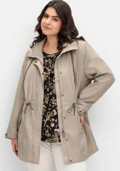 Parka in dezent schimmernder Qualität