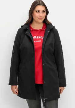 Parka mit gestreiftem Futter, wasserabweisend