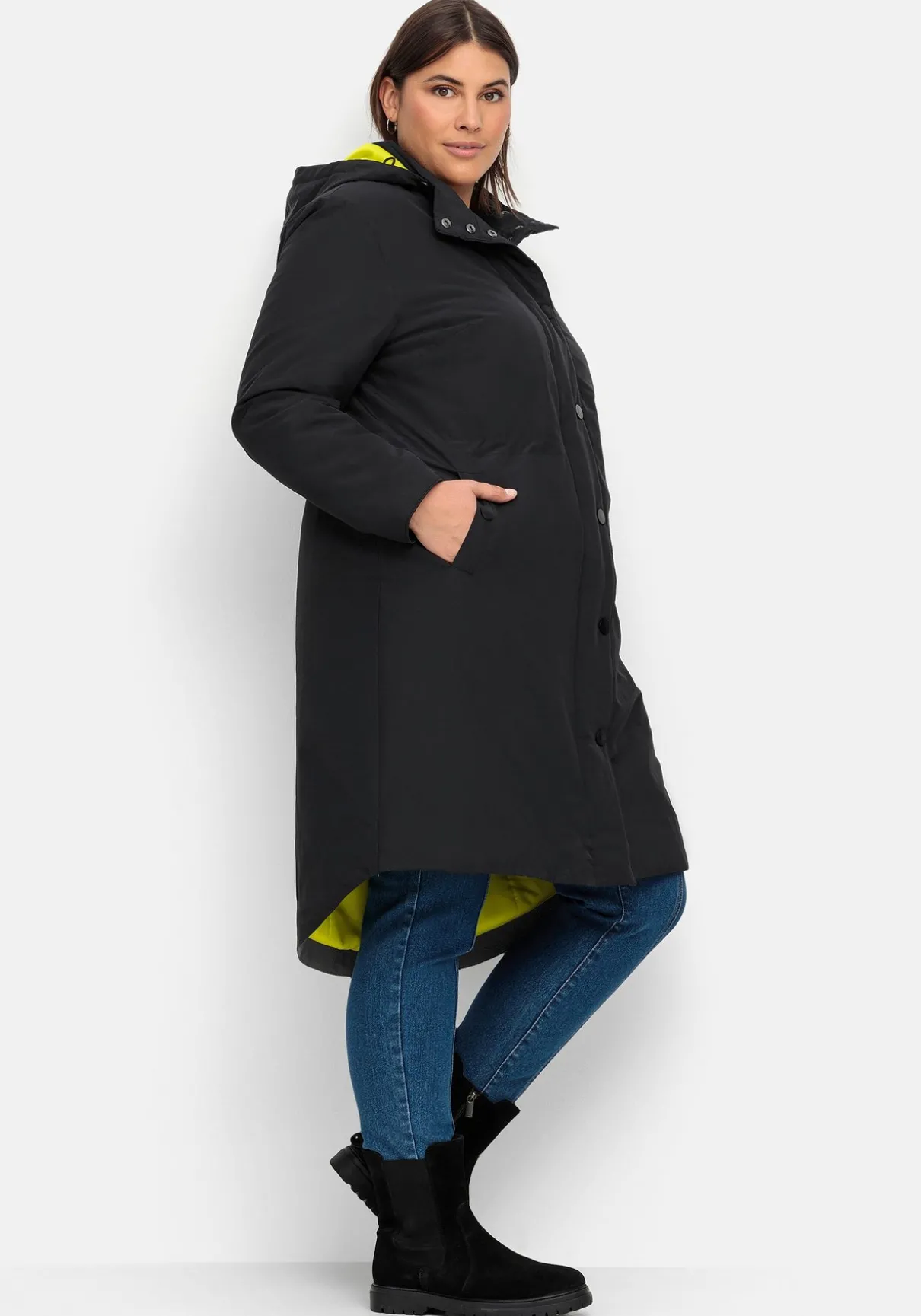 Parka mit Kontrastfutter, wasserabweisend