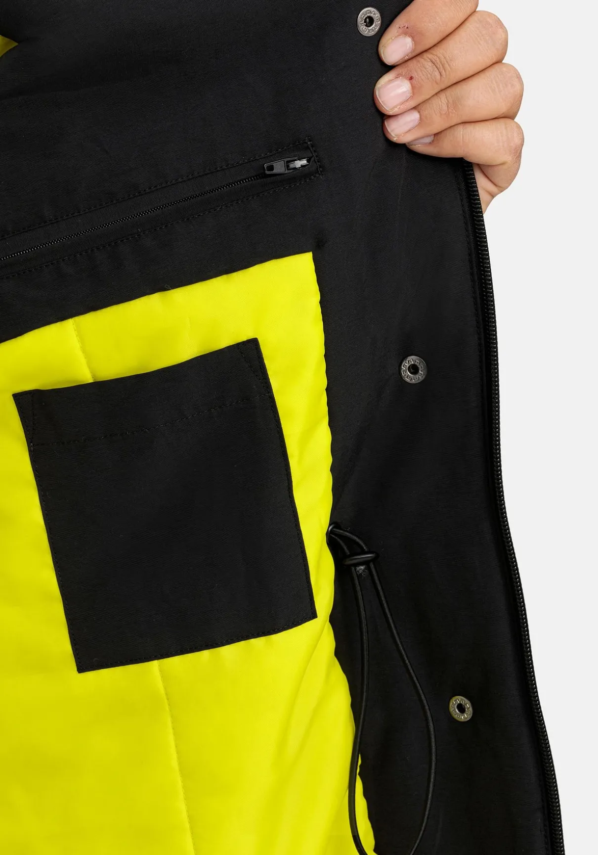 Parka mit Kontrastfutter, wasserabweisend