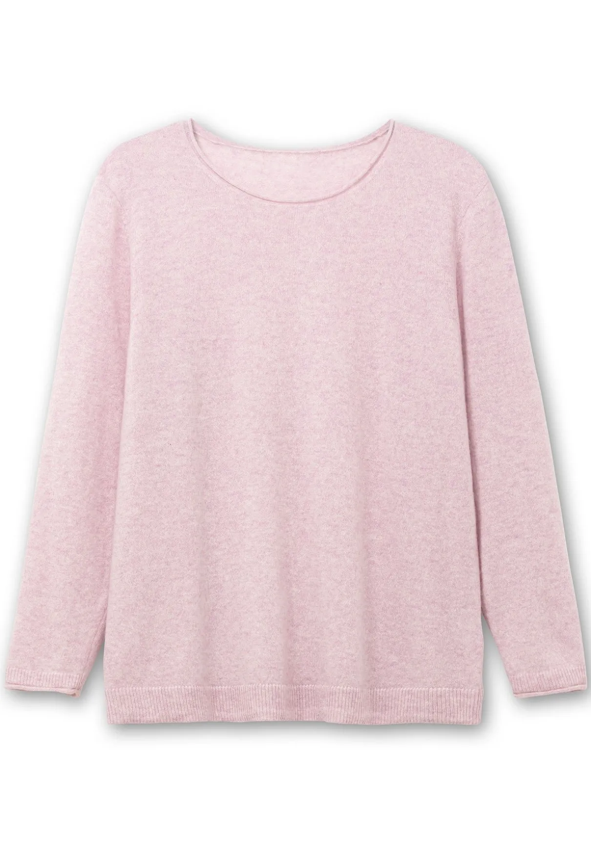 Pullover aus reinem Kaschmir, mit Rollkanten