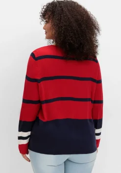Pullover im Colourblocking-Streifenmix